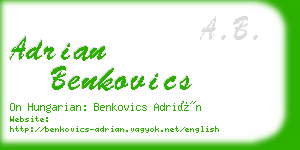 adrian benkovics business card